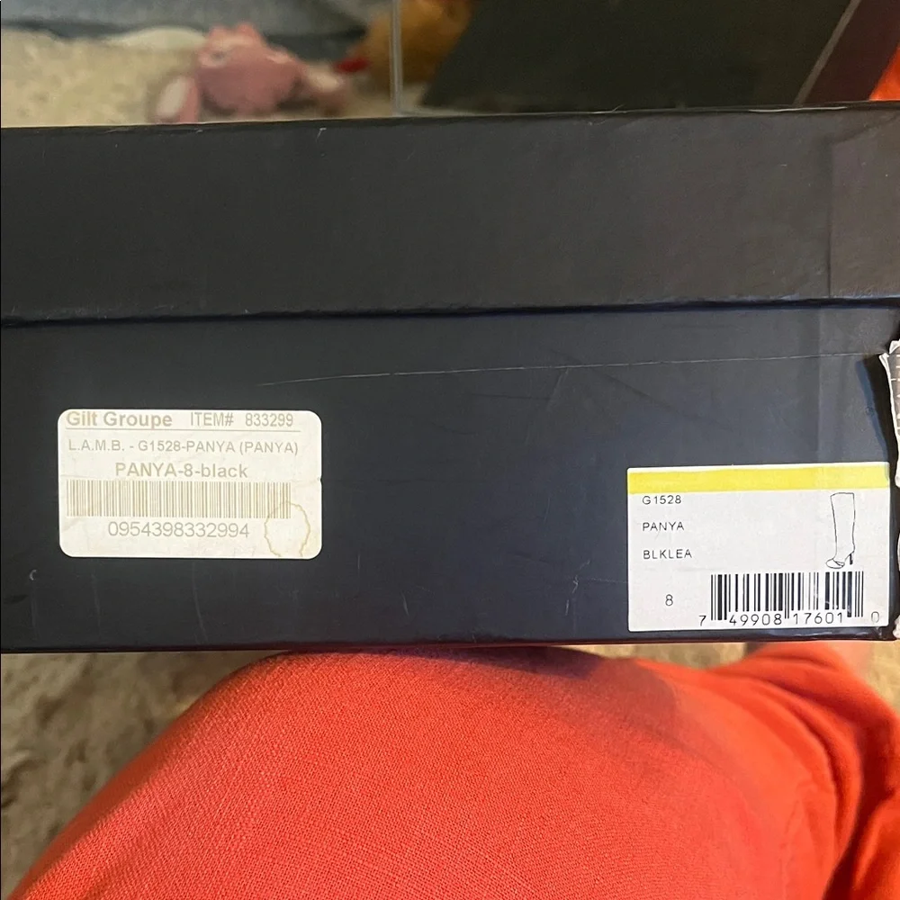 L.A.M.B. Panya Black Knee High Leather Boots - Picture 10 of 10